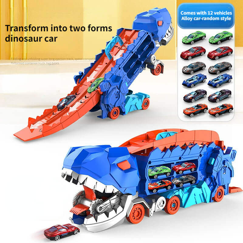 3-in-1 Race Truck voor Kinderen - T-Rex Transporter