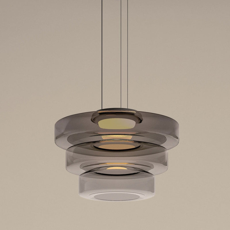 Moderne Glazen Hanglamp in Bauhaus Stijl - AuroraSphere