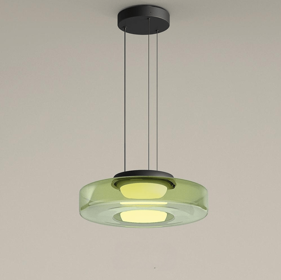 Moderne Glazen Hanglamp in Bauhaus Stijl - AuroraSphere