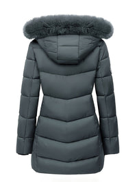 Warme Puffy Jas met Stijlvolle Details - Evelyne