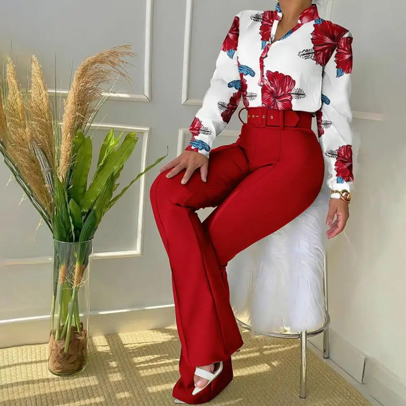 Tweedelige Set met Broek en Blouse - Livia