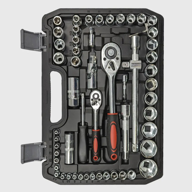 108-delige Dopsleutelset van Chroom-Vanadium – TorqueMaster