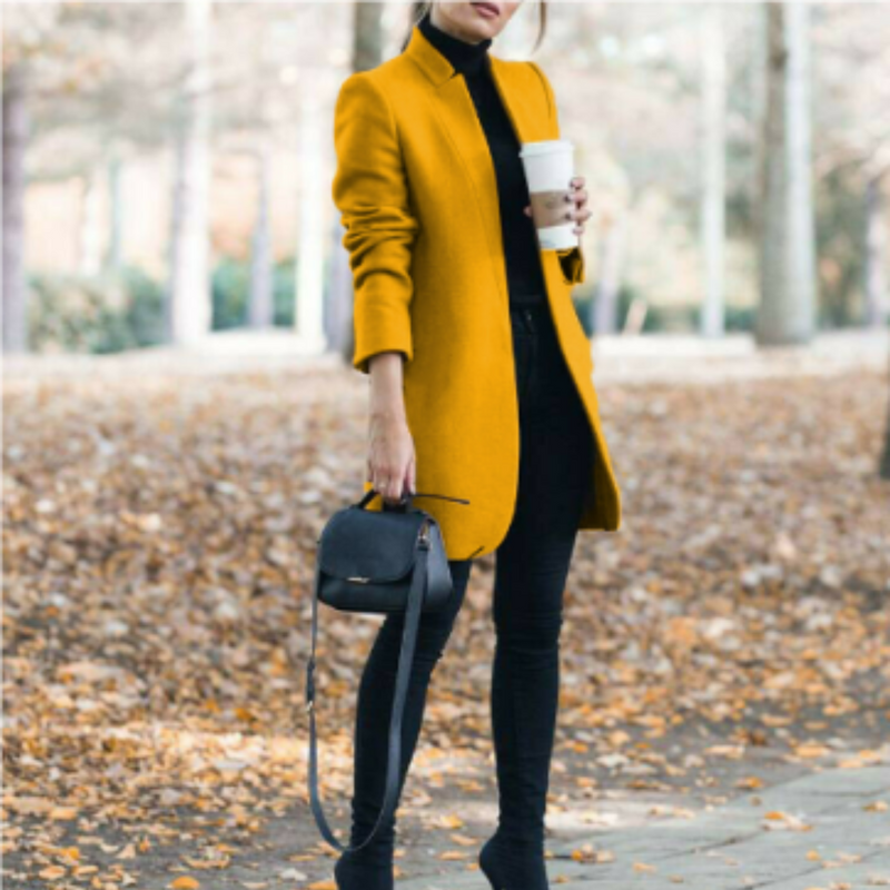Dames Winterjas met Staande Kraag en Tijdloos Design - Reginel
