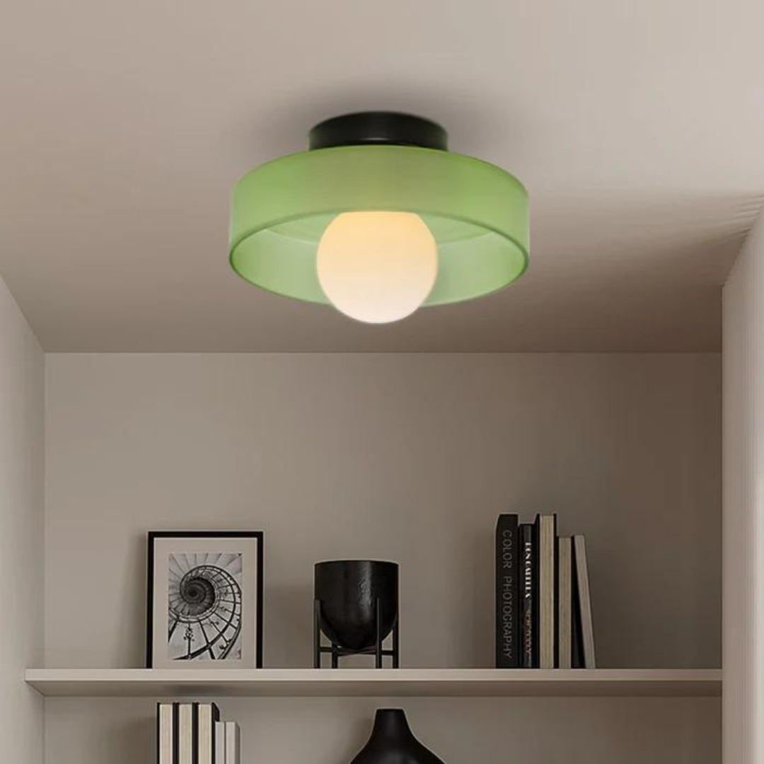 Ronde Plafondlamp met Stijlvolle Functionaliteit - LumiSphere
