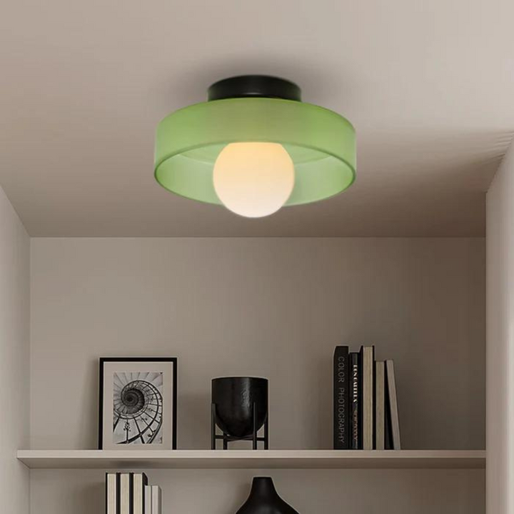 Ronde Plafondlamp met Stijlvolle Functionaliteit - LumiSphere
