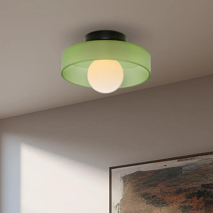 Ronde Plafondlamp met Stijlvolle Functionaliteit - LumiSphere