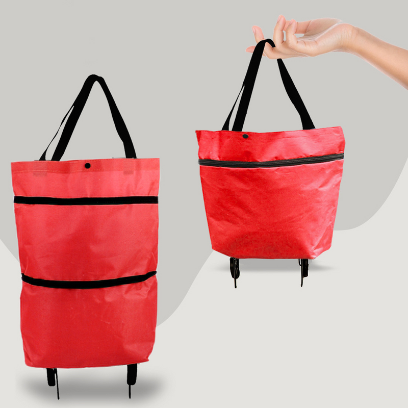 2-in-1 Omschakelbare Boodschappentas met Wielen - CarryFlex