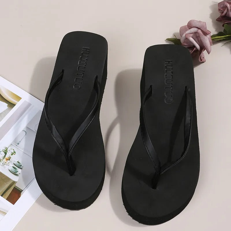 Dames Plateau Teenslippers - Riviera