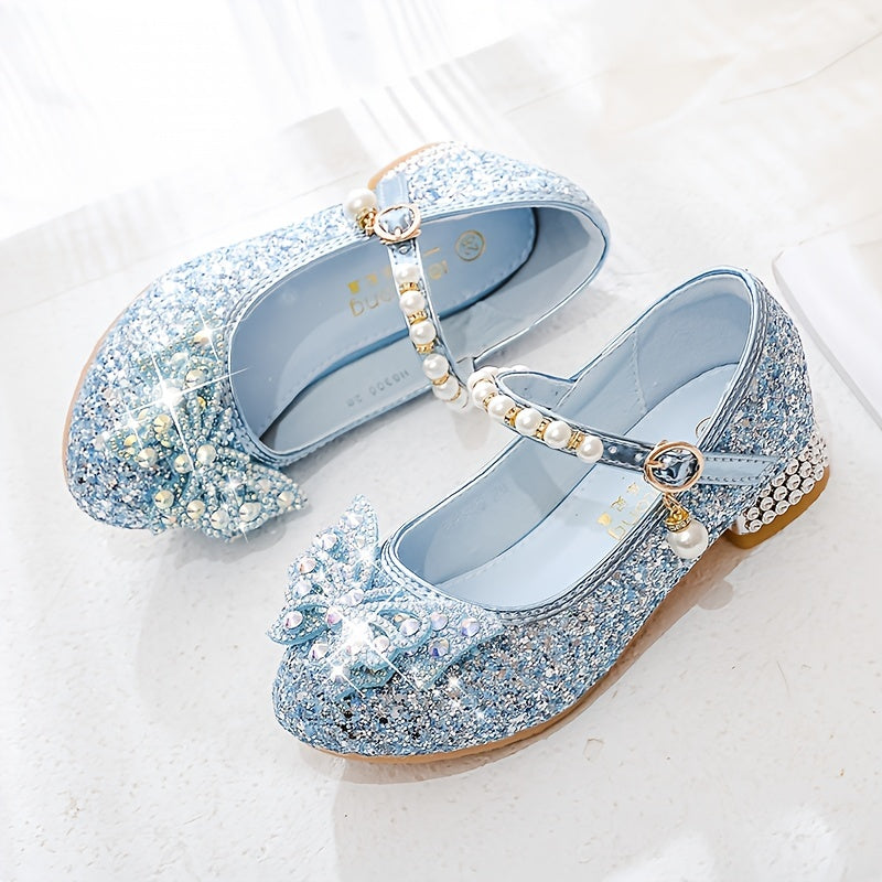 Glitterschoen Isla – Comfortabele Instapper met Pailletten & Parels voor Meisjes