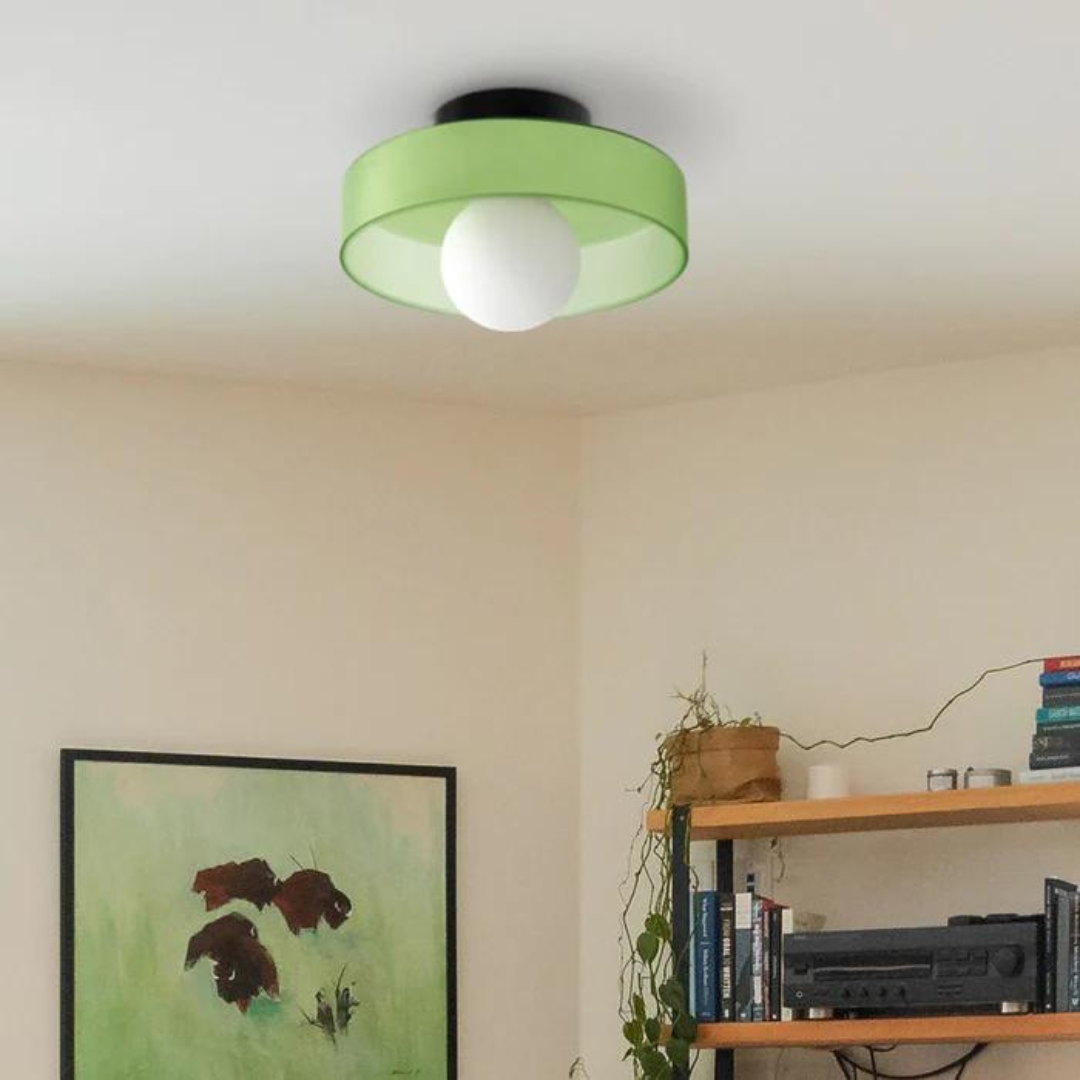 Ronde Plafondlamp met Stijlvolle Functionaliteit - LumiSphere