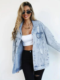 Waterdichte & Gevoerde Oversized Dames Jeansjack – Talia