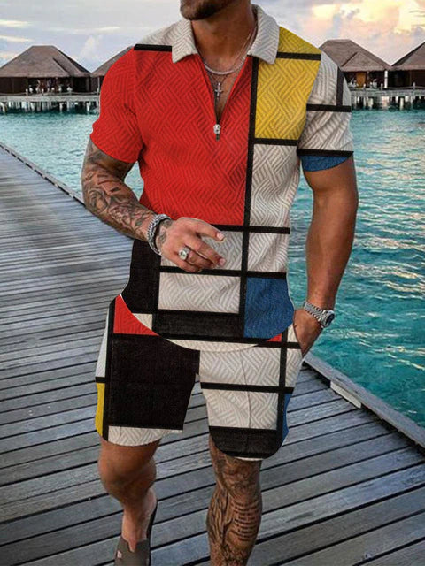 Tweedelige Heren Zomerset met Polo en Shorts – Damon