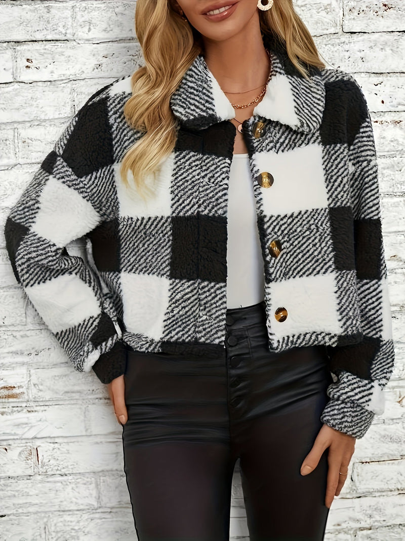 Geruite Teddyjas met Knoopsluiting - Clara