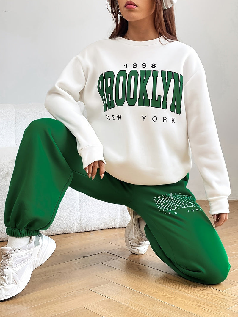 Tweedelig Jogginpak met Trendy Letterprint - Isabelle