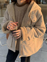 Warme Oversized Damesjas met Capuchon - Freya Fleece Parka