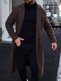 Luxe Bruine Lange Jas voor Heren - Alden
