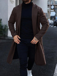 Luxe Bruine Lange Jas voor Heren - Alden