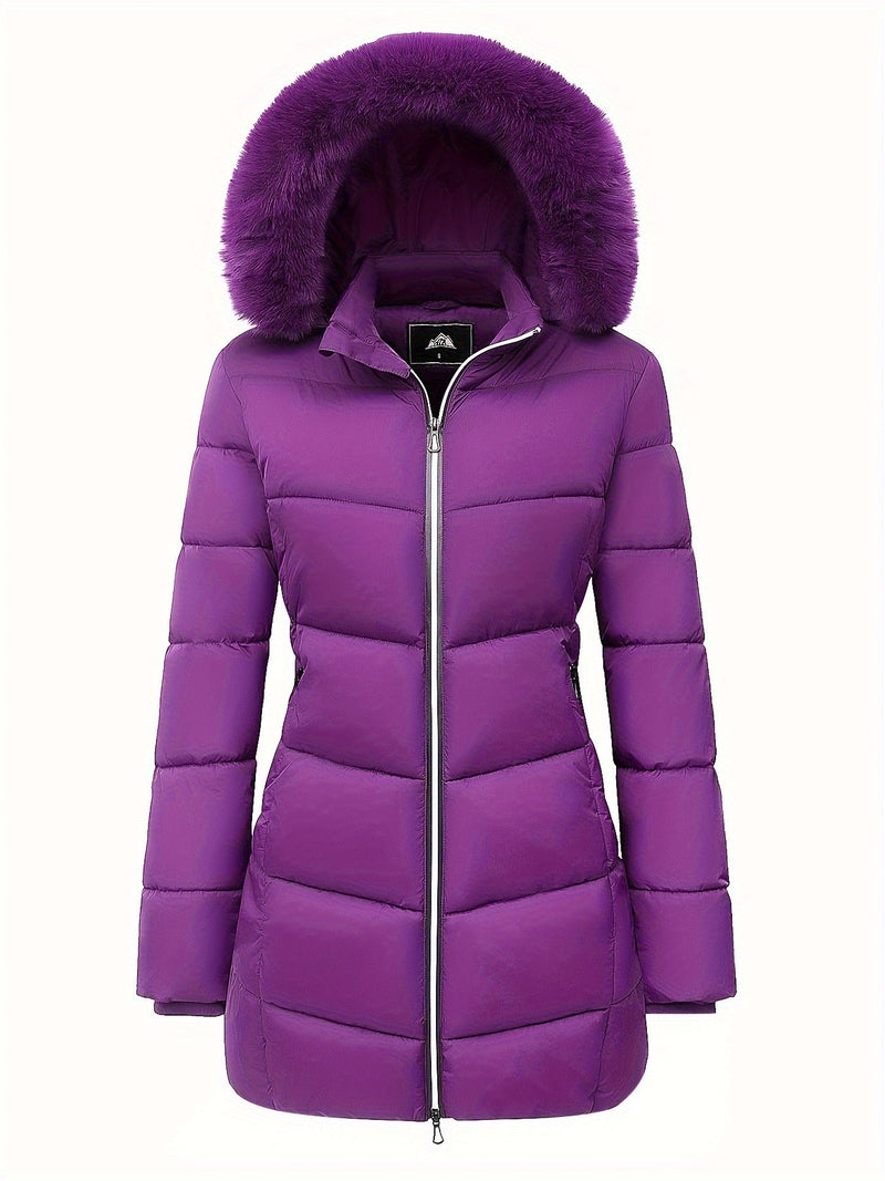 Warme Puffy Jas met Stijlvolle Details - Evelyne