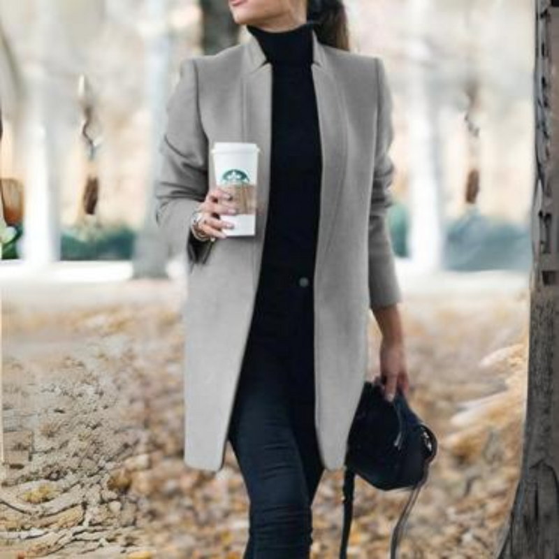 Dames Winterjas met Staande Kraag en Tijdloos Design - Reginel