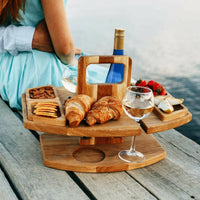 Draagbare Houten Picknickwijntafel - WineNest