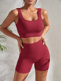 Tweedelige Dames Fitnessset met Shorts en Top - Sienna