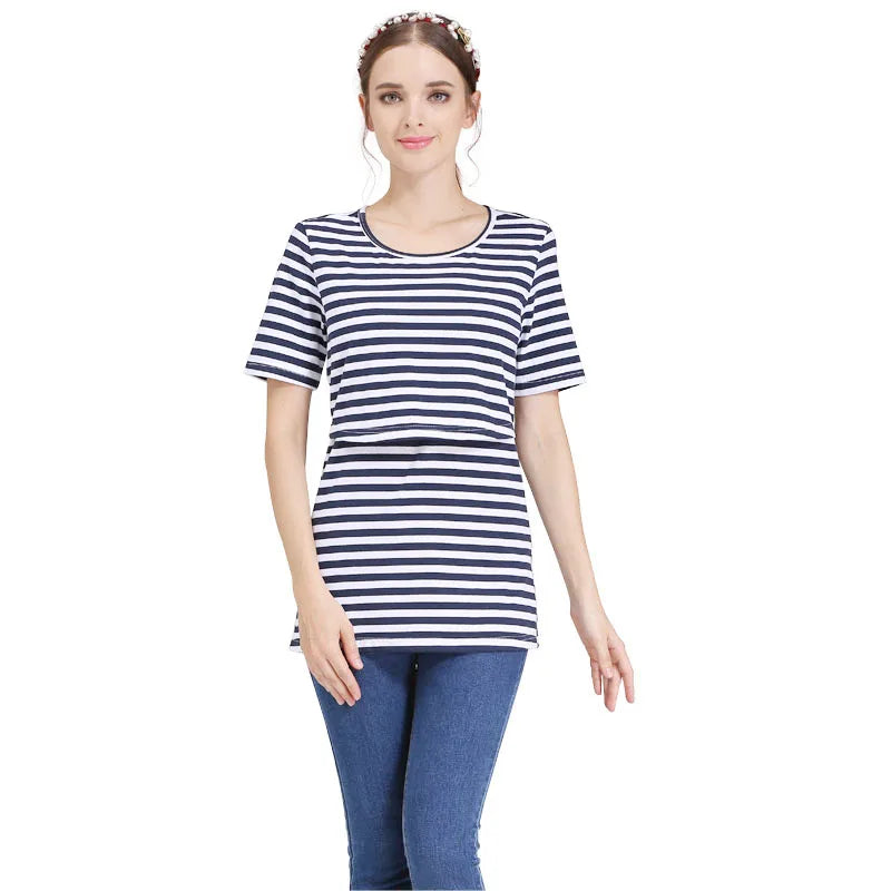 Vardi Dante™ Kristel Voedingsshirt | Gestreept & Casual