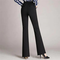 Slanke Uitlopende High Waist Broek – Mila