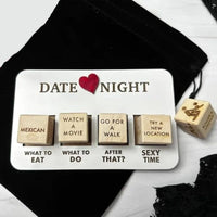 Luxe Houten Date Night Dobbelstenen Set - Creatieve en Spannende Date Ideeën - Verassingsspel