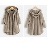 Trendy Gesneden Fleecejas met Capuchon - FleeceLux