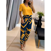 Trendy dames jumpsuit met korte mouwen en wijde pijpen - Alina