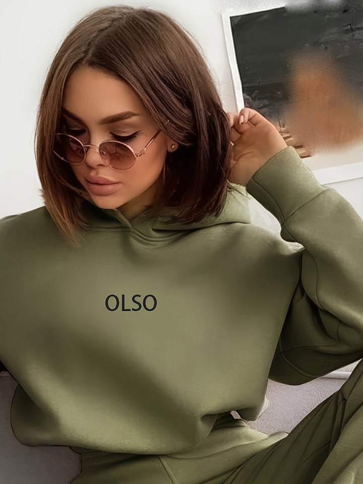 Casual Tweedelige Set met Stijlvolle Letterprint - Elvira