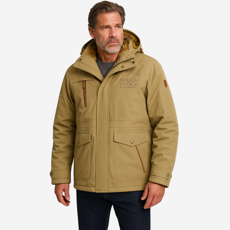 Heren Winterjas gevoerd met pluche & capuchon – Stellan