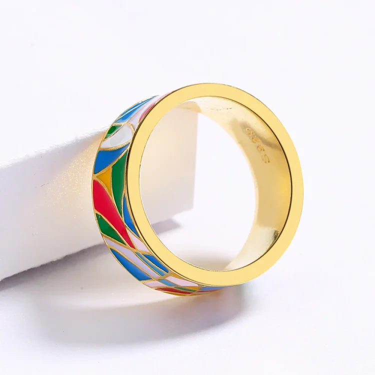 Klassieke Emaille Zirkonia Ring - Nadia