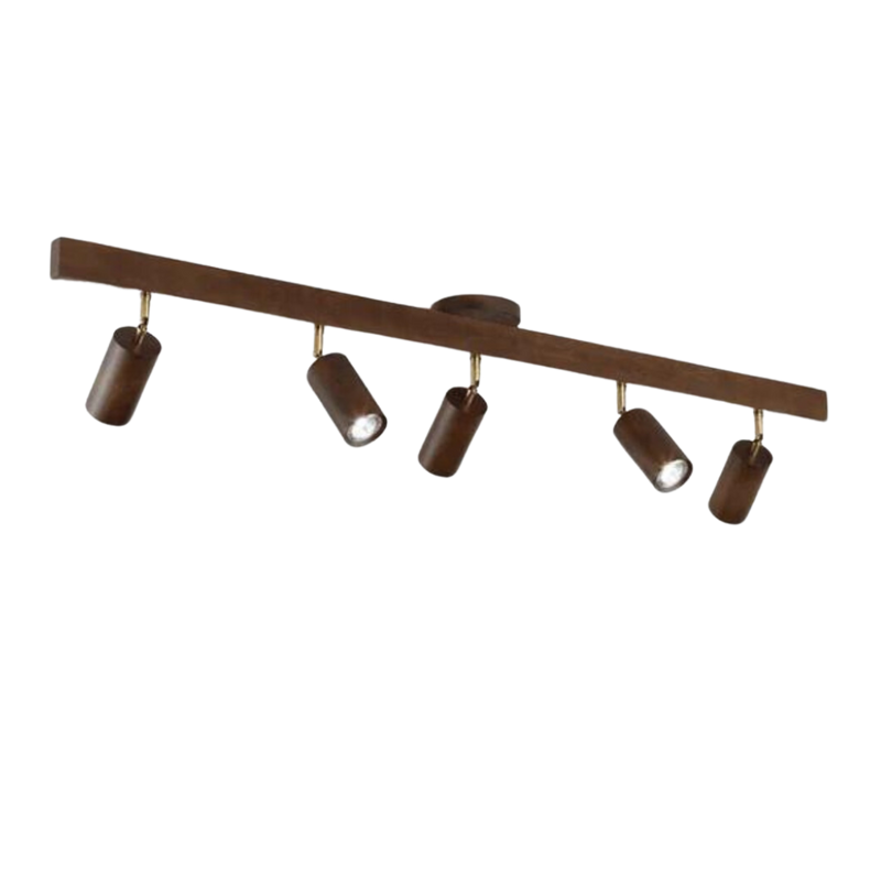 Verstelbare Houten Plafondspotlamp - EcoLux