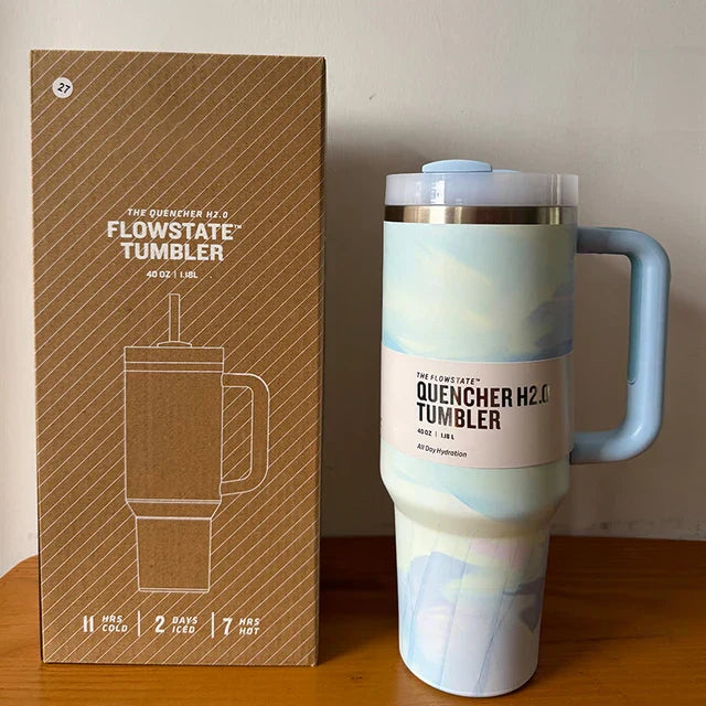 Vacuüm Geïsoleerde Beker met Deksel en Rietje - ThermoTumbler