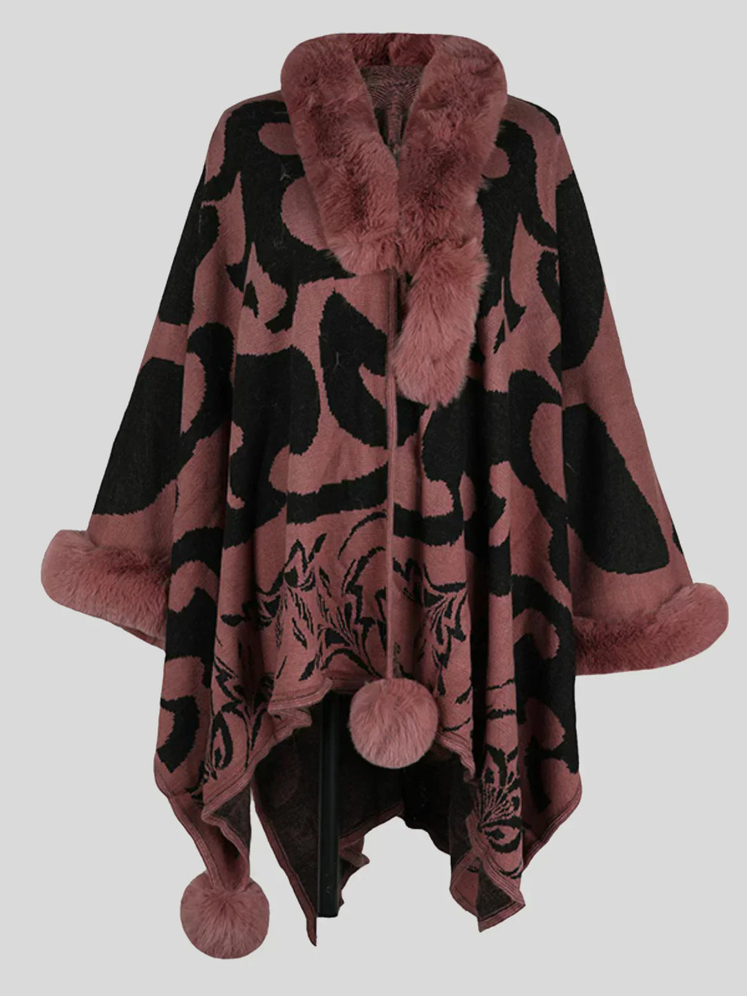 Stijlvolle Winter Poncho voor Dames - Elora