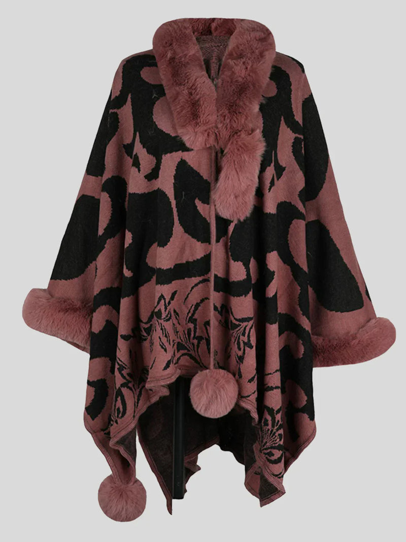 Stijlvolle Winter Poncho voor Dames - Elora