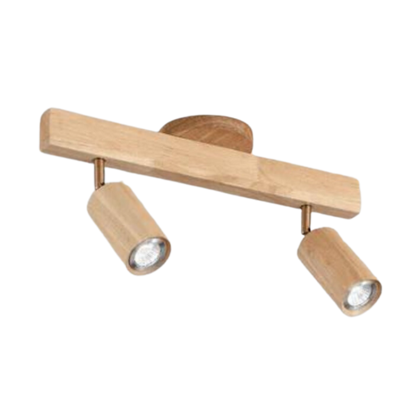 Verstelbare Houten Plafondspotlamp - EcoLux