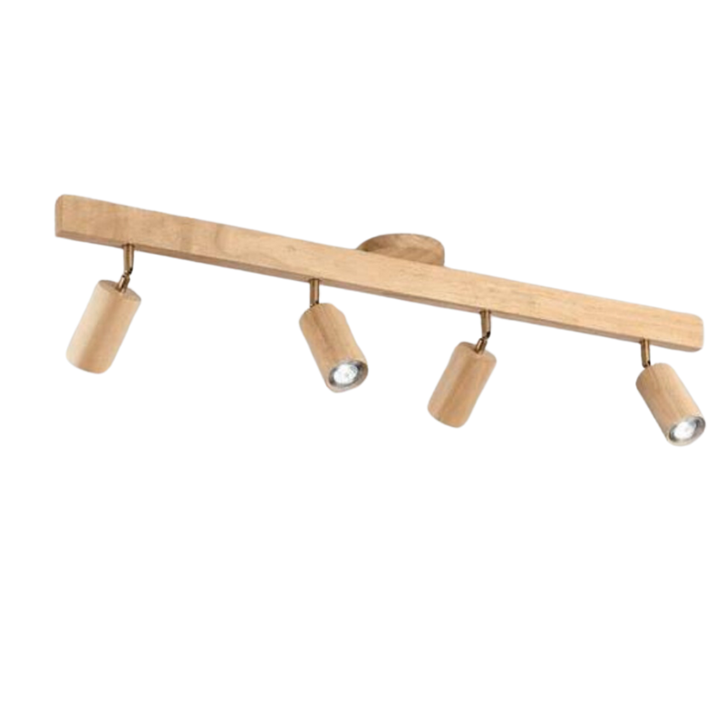 Verstelbare Houten Plafondspotlamp - EcoLux