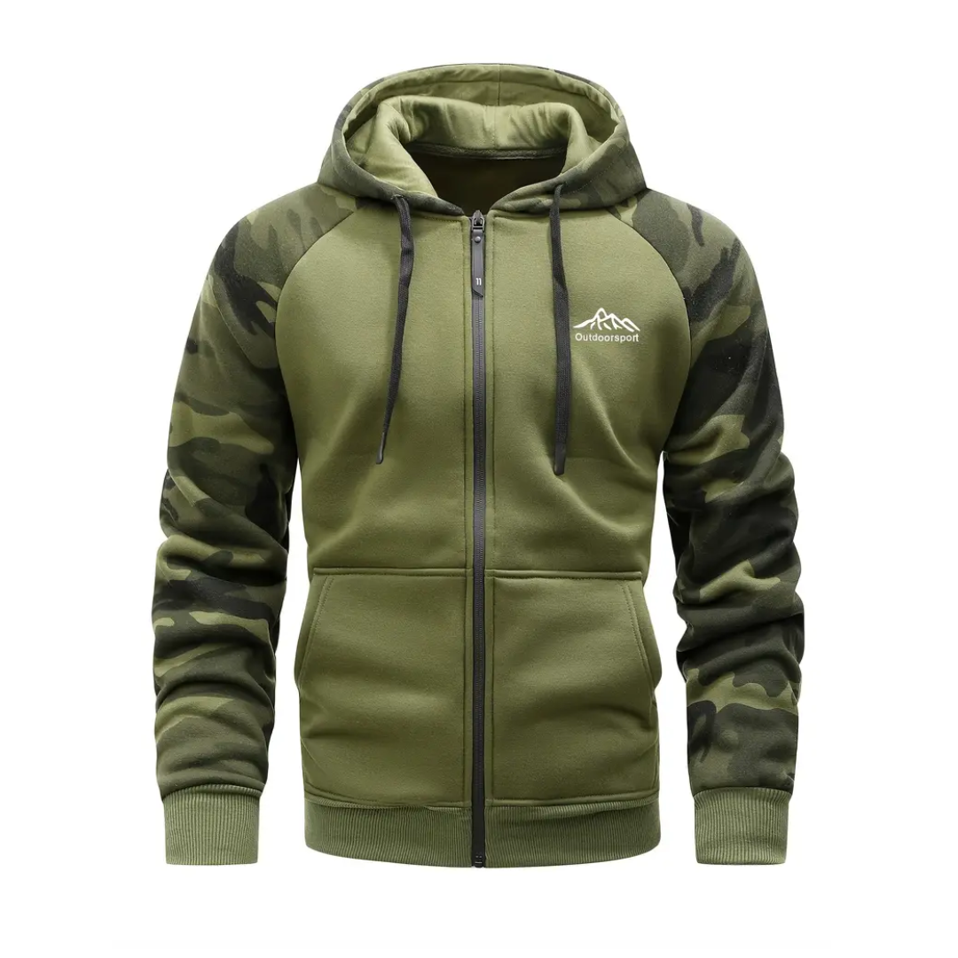 Warm en comfortabel heren camo fleecejack – Ethan