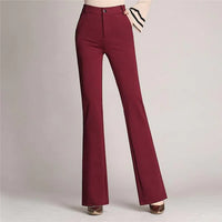 Slanke Uitlopende High Waist Broek – Mila