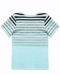 Gestreept dames T-shirt met ronde hals en kleurverloop – Melia