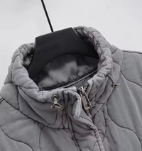 Grijze Mouwloze Katoenen Bodywarmer – Thalia