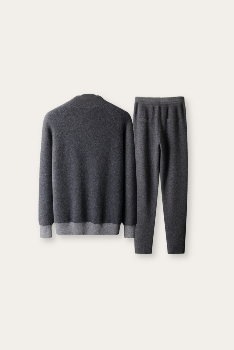 Grijze Kasjmier Merinowol Set – Vittore