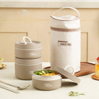 Meerlagige Geïsoleerde Lunchbox met GRATIS Draagtas - ThermoBox
