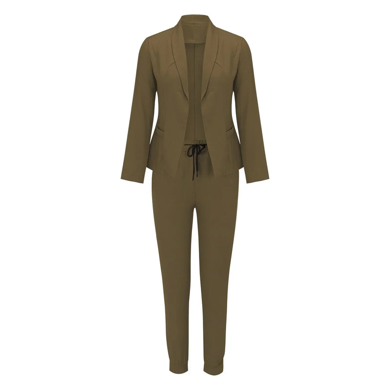 Casual Tweedelige Set met Strikceintuur – Liora