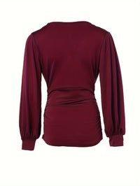 Trendy V-Hals Top Met Charmante Ruches - Elise