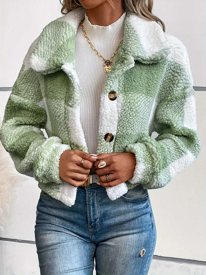 Geruite Teddyjas met Knoopsluiting - Clara