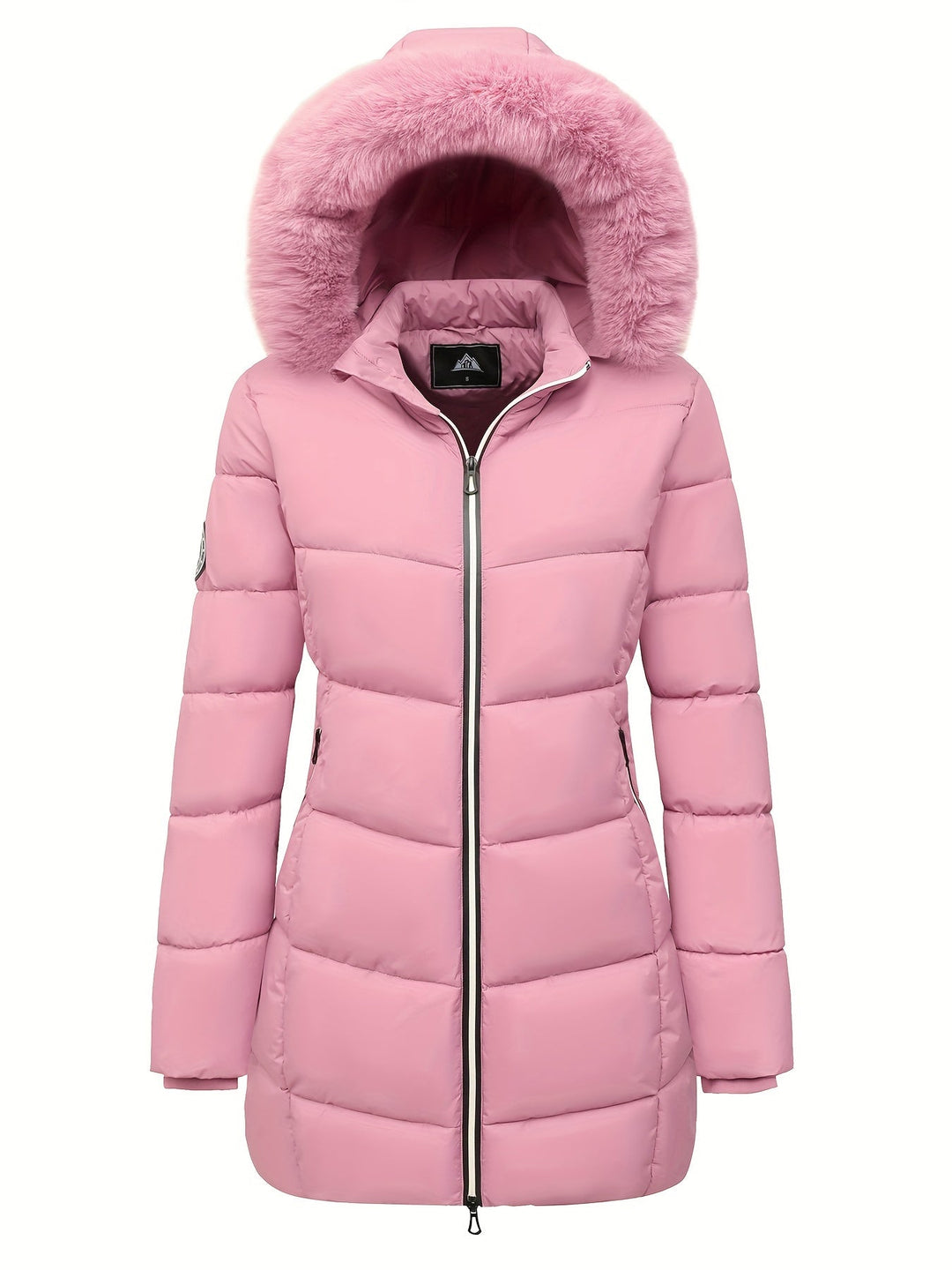 Warme Puffy Jas met Stijlvolle Details - Evelyne