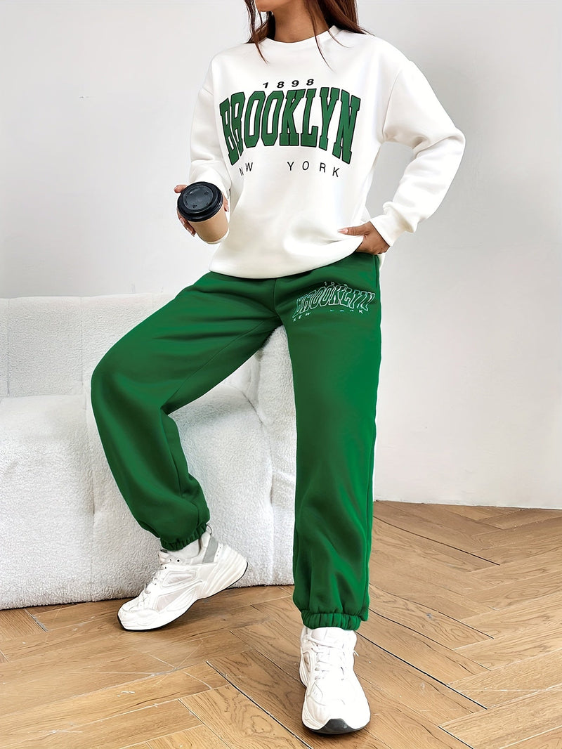 Tweedelig Jogginpak met Trendy Letterprint - Isabelle